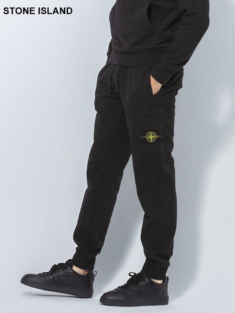 STONE ISLAND (ストーンアイランド) 裏毛 パッチ付きポケット ジップ 