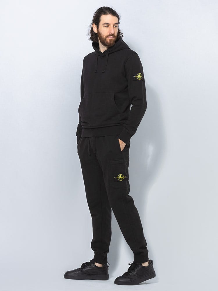 STONE ISLAND (ストーンアイランド) 裏毛 パッチ付きポケット ジップ 