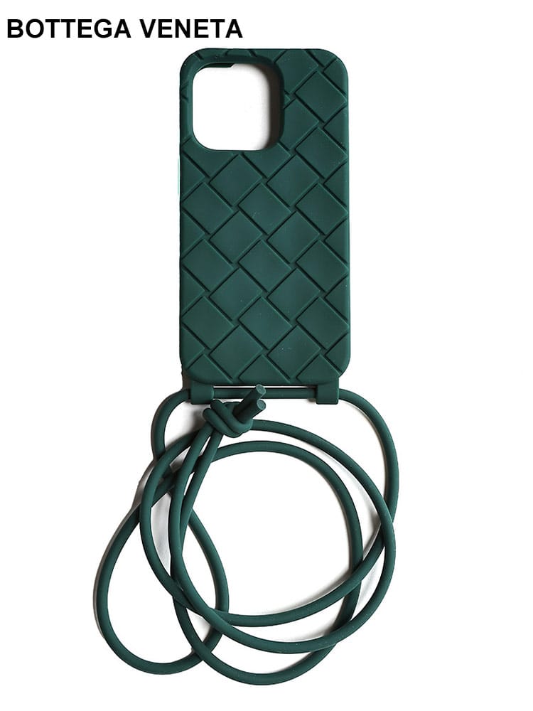 BOTTEGA VENETA (ボッテガ・ヴェネタ) ラバーシリコン ストラップ付 iPhone 14 Pro 専用ケース BV733830V0EY00 メンズ