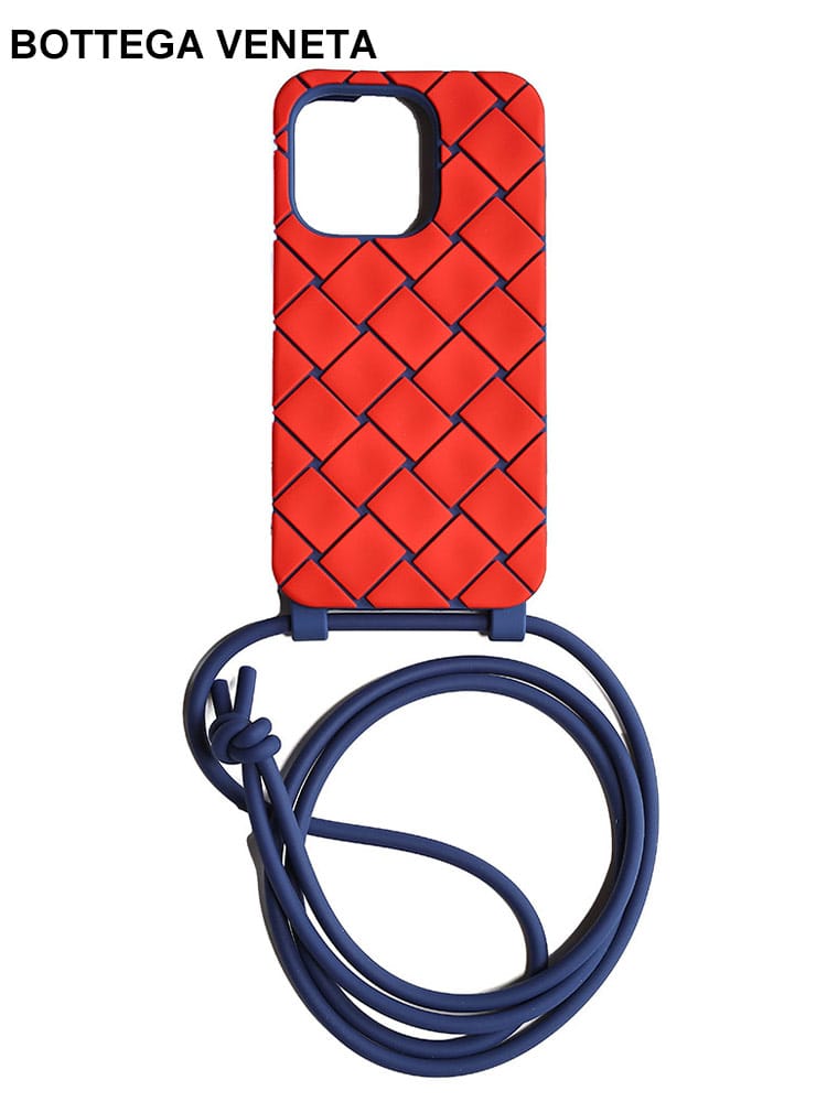 BOTTEGA VENETA (ボッテガ・ヴェネタ) ラバーシリコン ストラップ付 iPhone 14 Pro 専用ケース BV733830V3UX10 メンズ