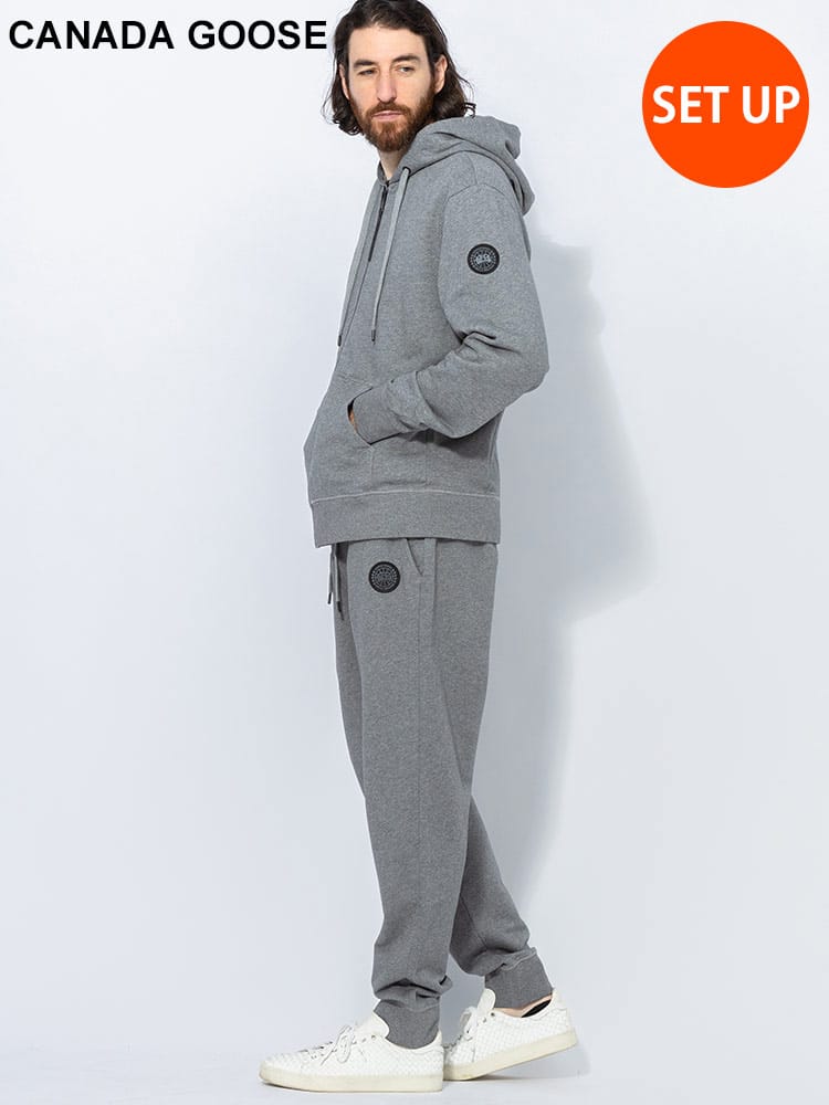 CANADA GOOSE (カナダグース ) 裏毛 ポケット付き ジップアップパーカー×スウェットパンツ セットアップ CG7401M7402M メンズ