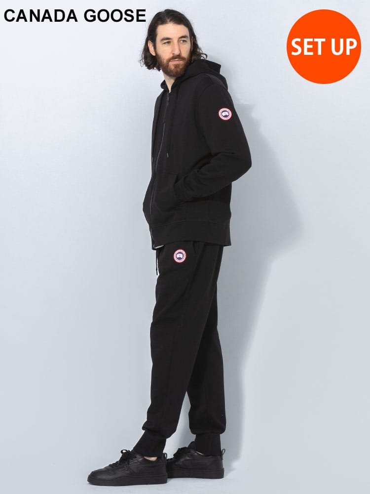 CANADA GOOSE (カナダグース ) 裏毛 ポケット付き ジップアップパーカー×スウェットパンツ セットアップ CG7401M7402M メンズ