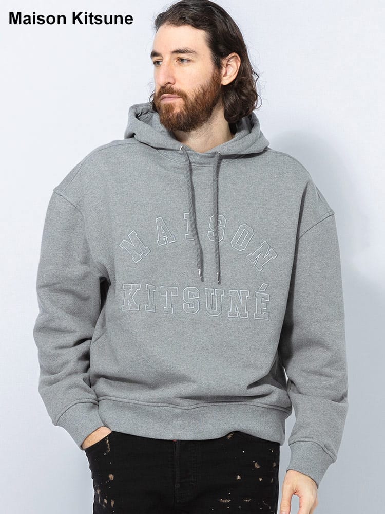 Maison Kitsune (メゾン キツネ) 裏毛 カレッジ風ロゴ オーバーサイズ 