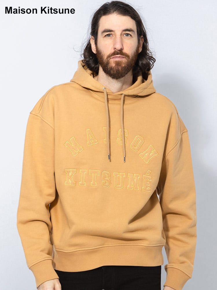 Maison Kitsune (メゾン キツネ) 裏毛 カレッジ風ロゴ オーバーサイズ 