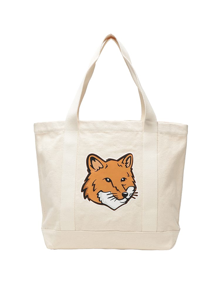 Maison Kitsune (メゾン キツネ) キャンバス フォックスヘッド トートバッグ KNLW05101WW0050 メンズ