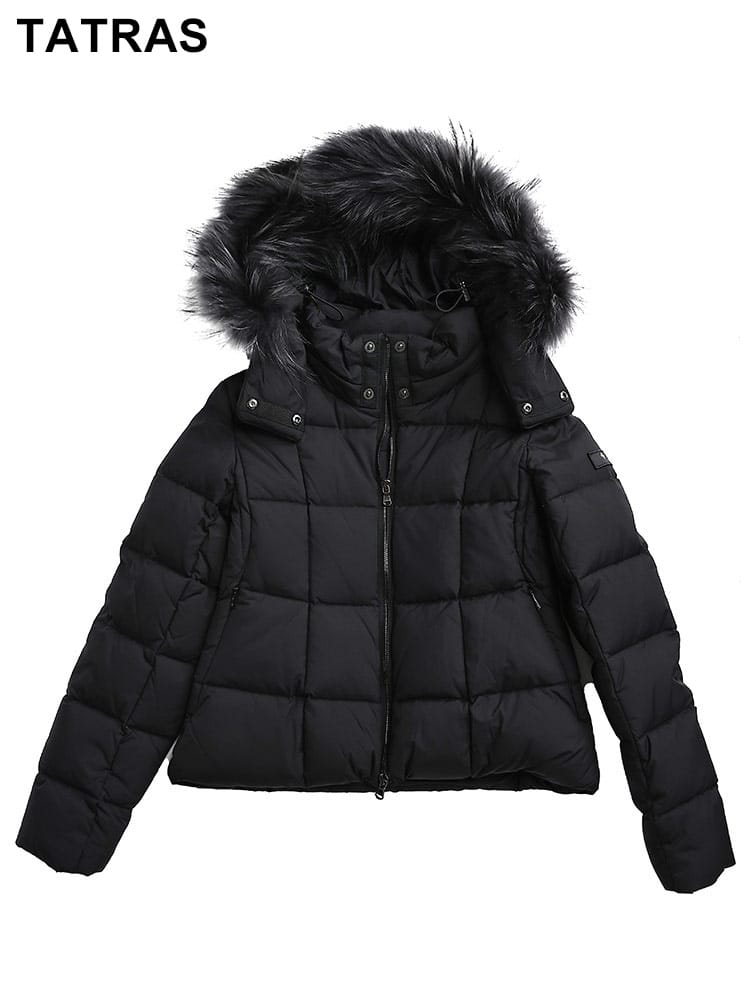 TATRAS (タトラス) ファーフード着脱 ブロックキルト ショートダウンジャケット AVECI TRLLTAT24A4866 レディース