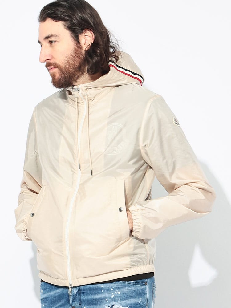 MONCLER (モンクレール) ナイロン トリコロールライン フルジップ パーカー メンズ