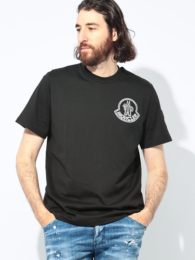 MONCLER (モンクレール) BIGワッペン クルーネック 半袖 Tシャツ 