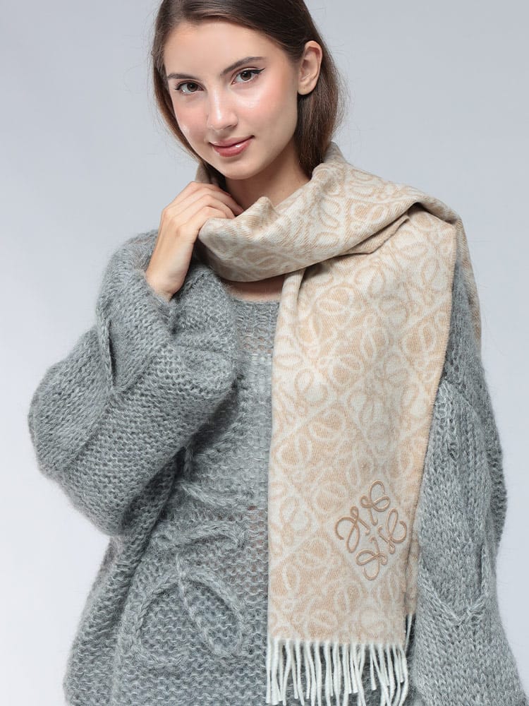 LOEWE (ロエベ) アナグラムオールオーバー スカーフ マフラー LELF811SS1X01 レディース