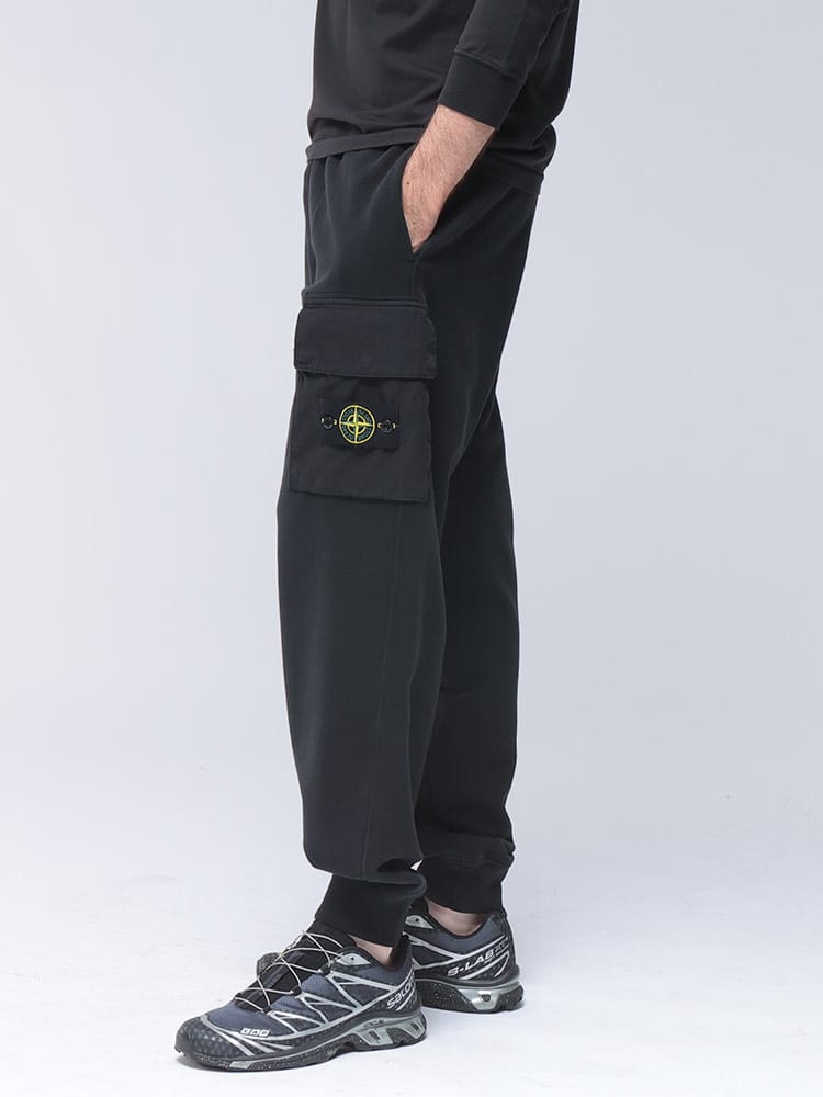 STONE ISLAND (ストーンアイランド) ロゴ スウェット カーゴパンツ 