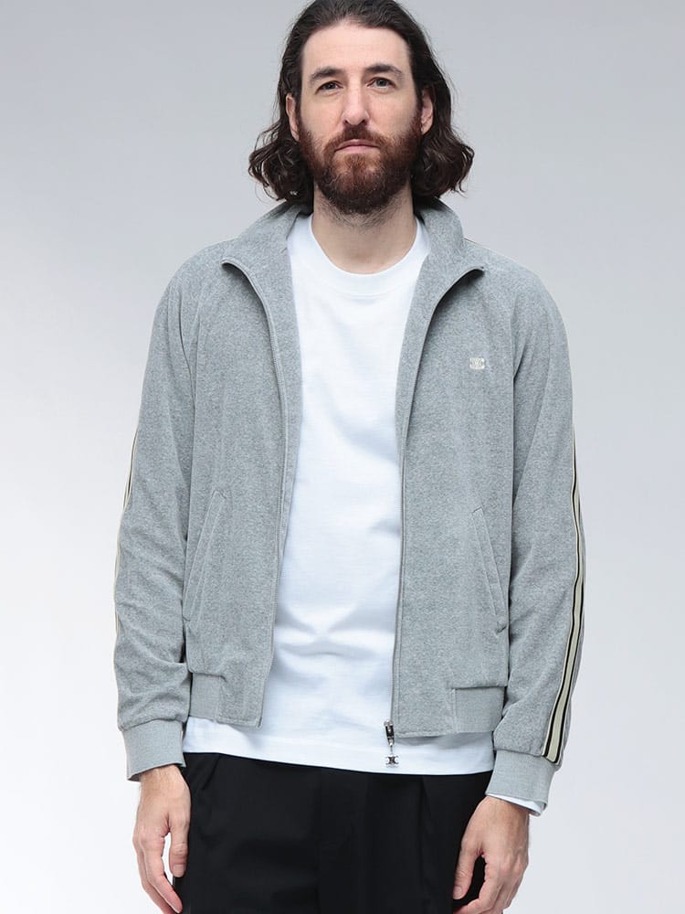 CELINE (セリーヌ) ベルベットコットン トラックジャケット ... リゼロ tシャツ 女の子ジャージ上下 財布 メンズ 40 代 スウェット 上下 グレー 中綿ジャージ ノー ｄｅｂａｎｇｎｉ ヒート