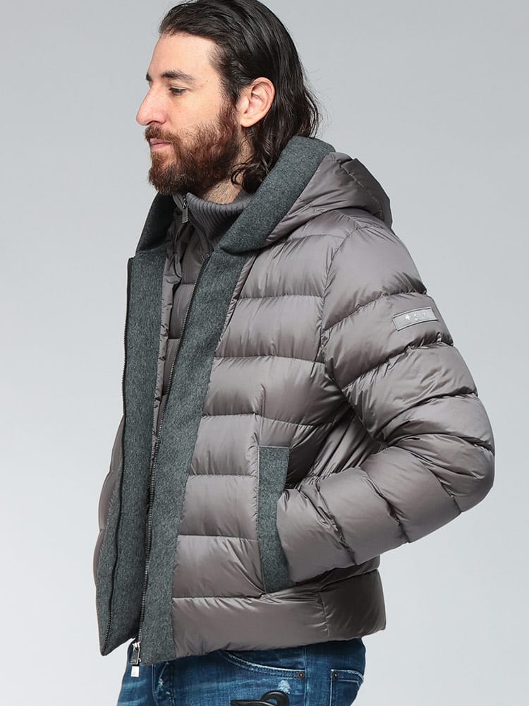 TATRAS (タトラス) ウールコンビ フルジップ ショート ダウンジャケット LIKO TRLIKO5 メンズ