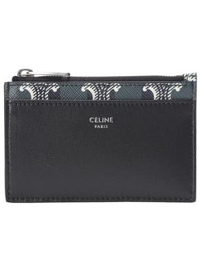 CELINE (セリーヌ) トリオンフキャンバス＆ラムスキン ジップ付きカードホルダー CEL10F992GUI メンズ