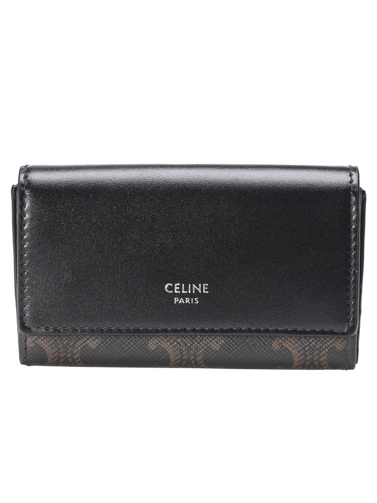 CELINE (セリーヌ) トリオンフキャンバス & カーフスキン ポケット カードホルダー CEL10P462EEN メンズ