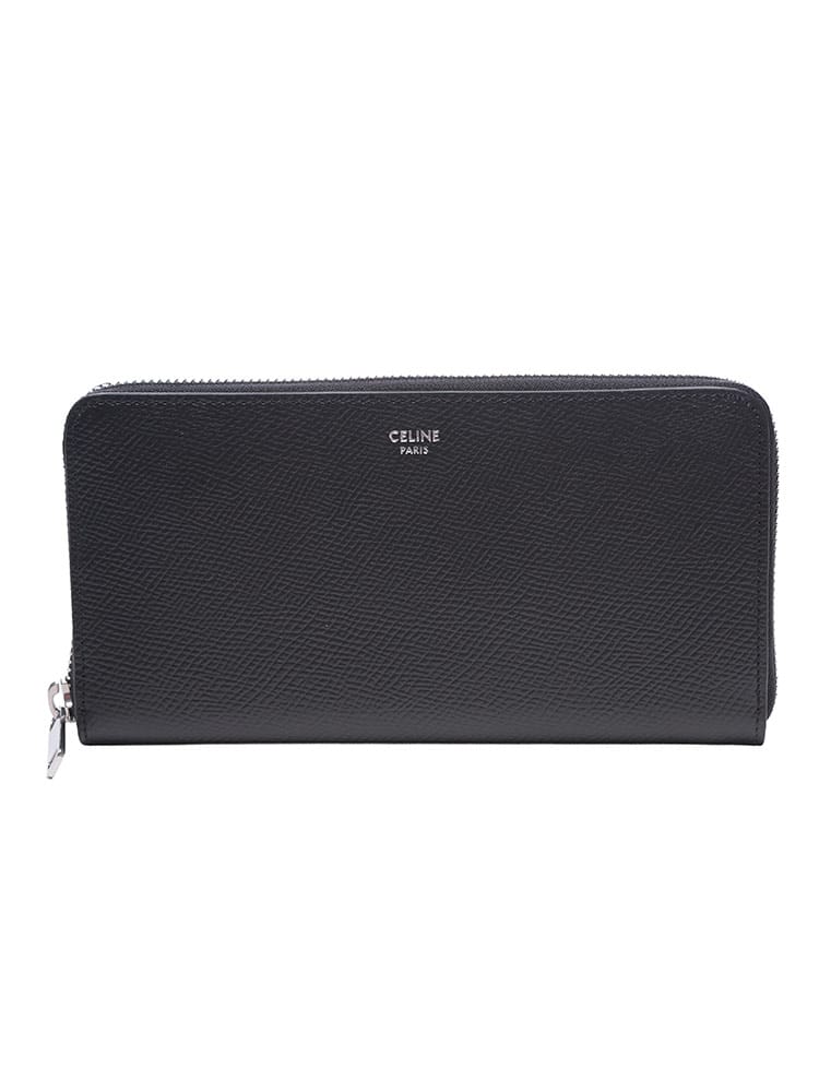 CELINE (セリーヌ) レザー ミニロゴ ラウンドジップ 長財布 CEL10B553BEL メンズ