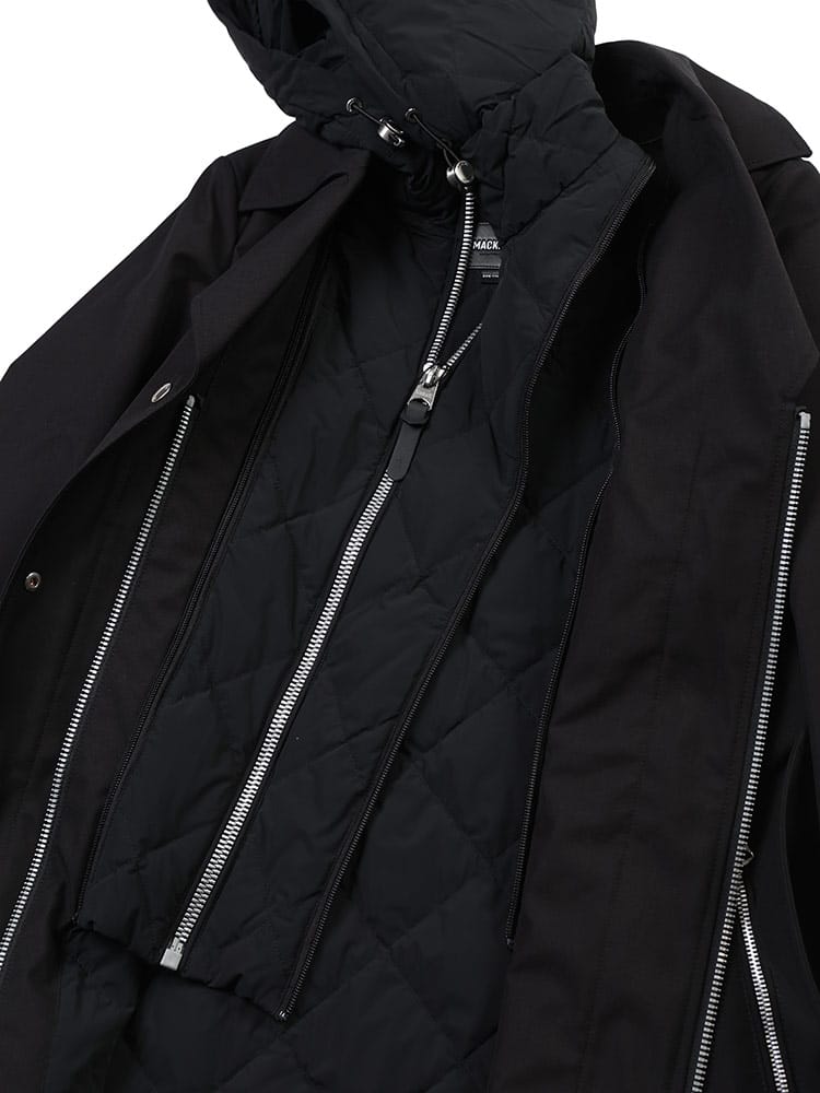 MACKAGE (マッカージュ) フード着脱 ボタンジップ ダウン トレンチ 