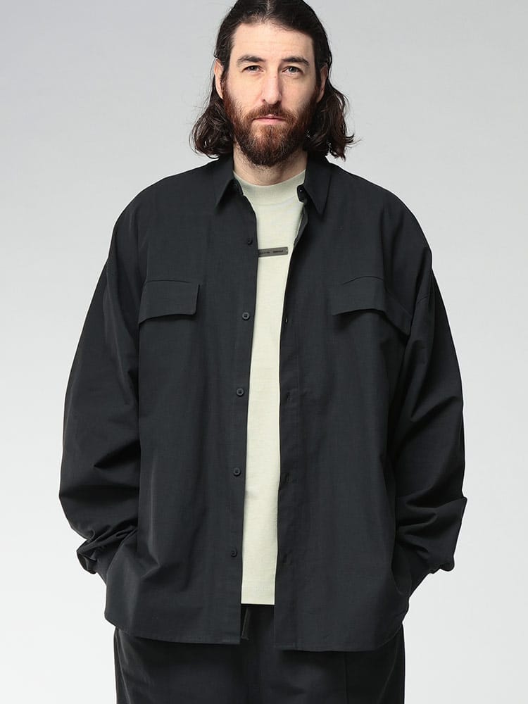 FOG ESSENTIALS (エフオージーエッセンシャルズ) オーバーサイズ 2ポケット 長袖 オックスフォードシャツ ES186SP2544 メンズ