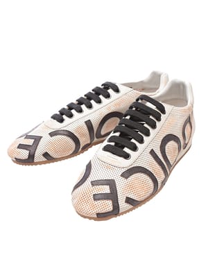 DOLCE&GABBANA  (ドルチェアンドガッバーナ) ロゴ パンチングレザー スニーカー DGCS1947AJ621 レディース