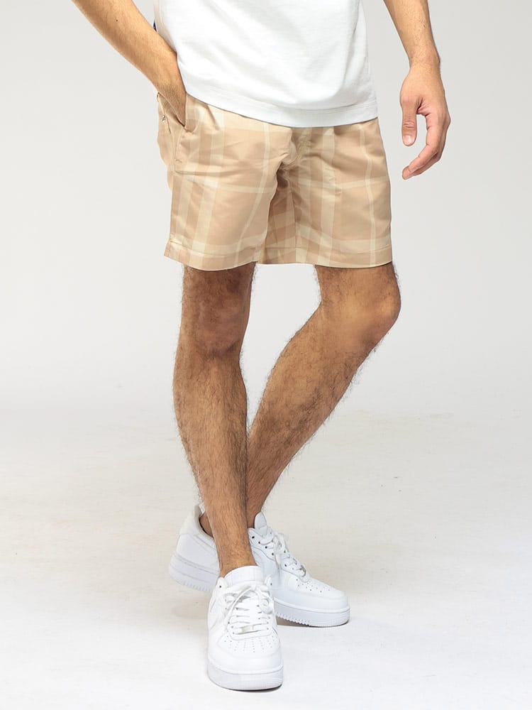 BURBERRY (バーバリー) 水陸両用 チェック柄 メッシュインナー スイム ショート パンツ 水着 BB8068555 メンズ