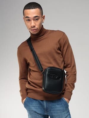 DIESEL (ディーゼル) オーバルD ロゴ フェイクレザー ボディバッグ ショルダーバッグ HOLI-D 合成皮革 DSX10260P5925 メンズ