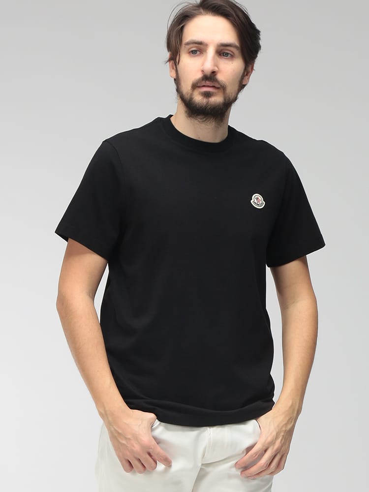 MONCLER (モンクレール) メンズ Tシャツ 半袖 ワンポイント クルーネック カットソー MC8C00032829H8
