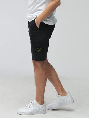 STONE ISLAND (ストーンアイランド) メンズ ショートパンツ ロゴ ストレッチ コットン カーゴ ショーツ SIL100018S0004