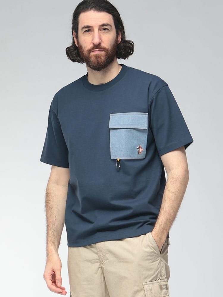 MONCLER (モンクレール) メンズ Tシャツ半袖 胸ポケット グルノーブル 