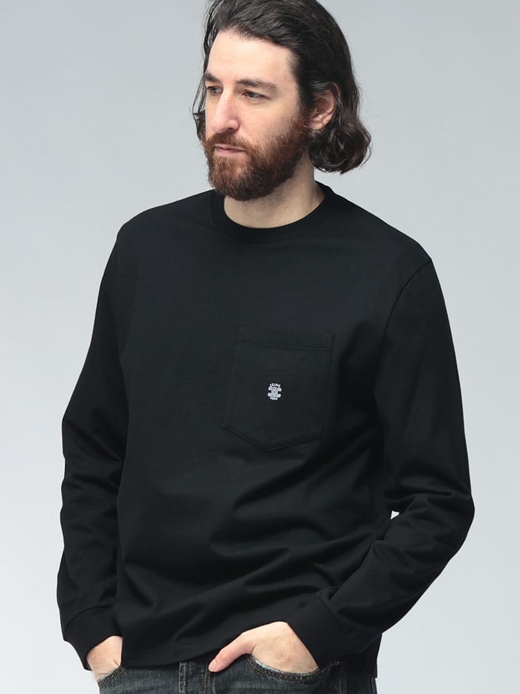 CELINE (セリーヌ) メンズ Tシャツ 長袖 トリオンフ ワンポイント ロゴ ルーズフィット クルーネック カットソー CELRX0HX1242