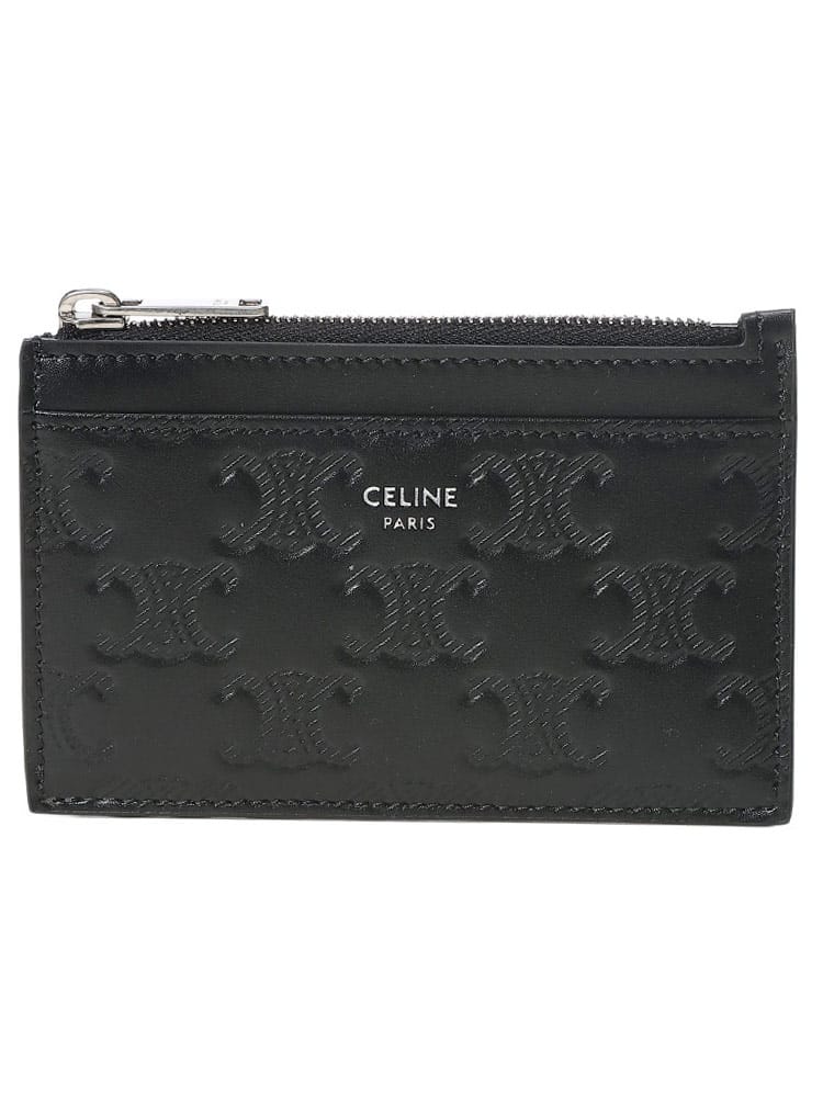 CELINE (セリーヌ) メンズ カードケース トリオンフ エンボス加工 カーフスキン フラグメントケース CEL10F993FQD
