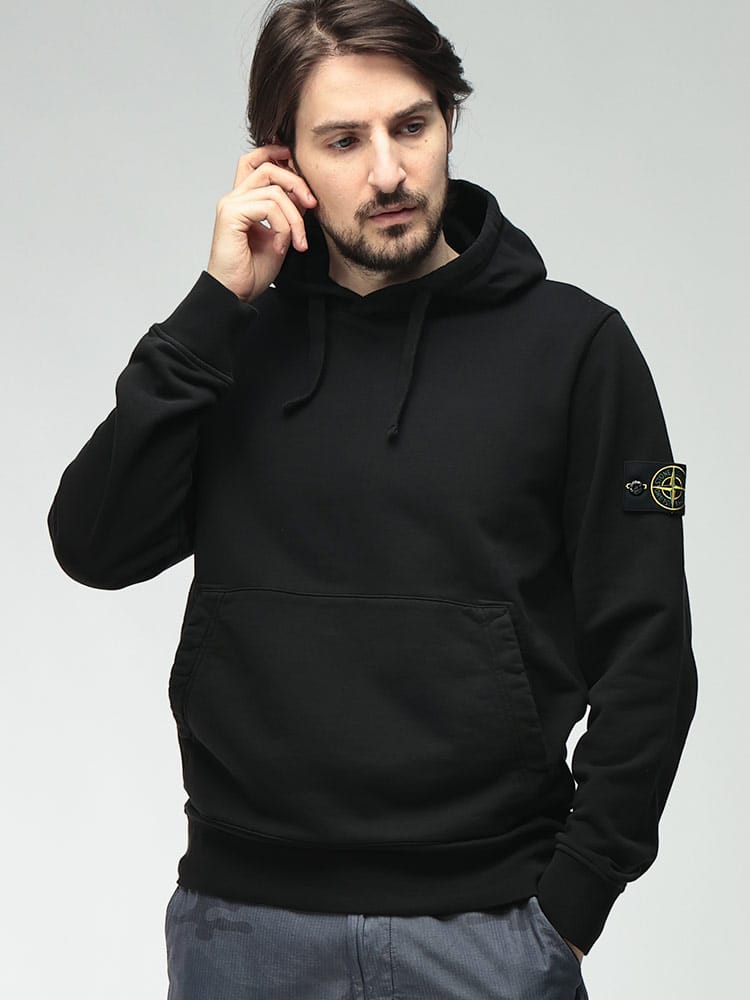 STONE ISLAND (ストーンアイランド) メンズ パーカー コットン100％ ポケット付き プルオーバー パーカー SI6100062S0051