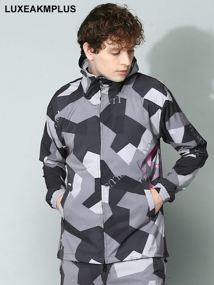 LUXEAKMPLUS リュクスエイケイエムプラス TECHNOLOGY PATTERN MOCK NECK半袖Tシャツ 全2色 メール便対応