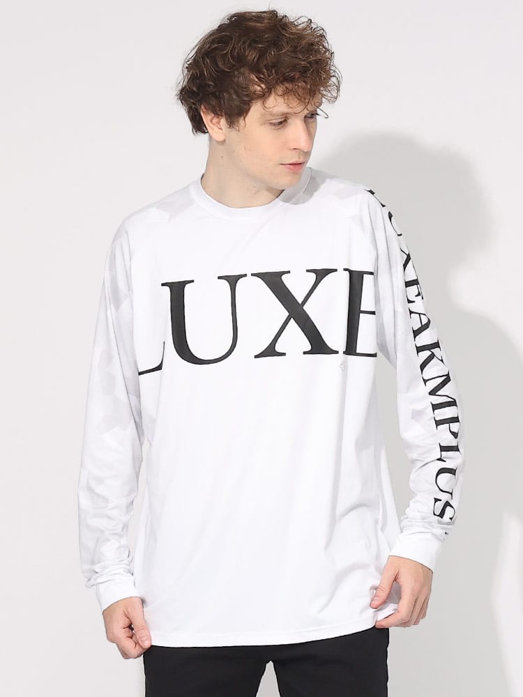 【当店独占販売】 LUXEAKMPLUS (リュクスエイケイエムプラス) ドライ素材 カモフラージュ柄 長袖 Tシャツ LALAT23036SZ ブランド メンズ 男性 トップス