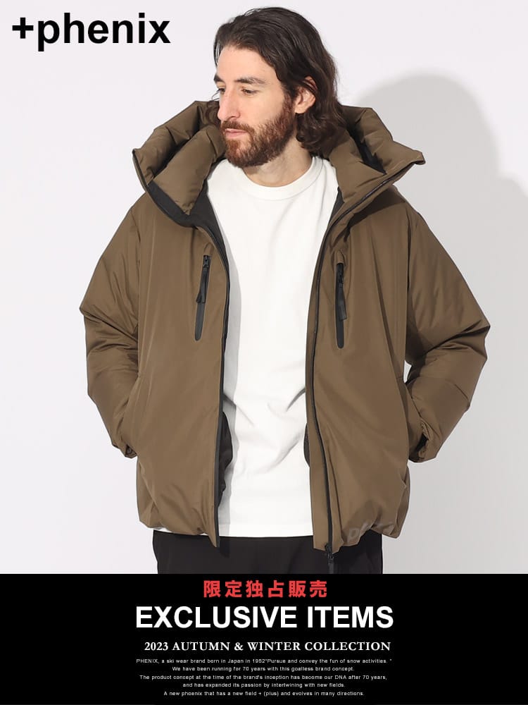 【当店独占販売】 +phenix (プラスフェニックス) 撥水 ダウンジャケット GORE-TEX WINDSTOPPER PXPOO23061SZ ブランド メンズ