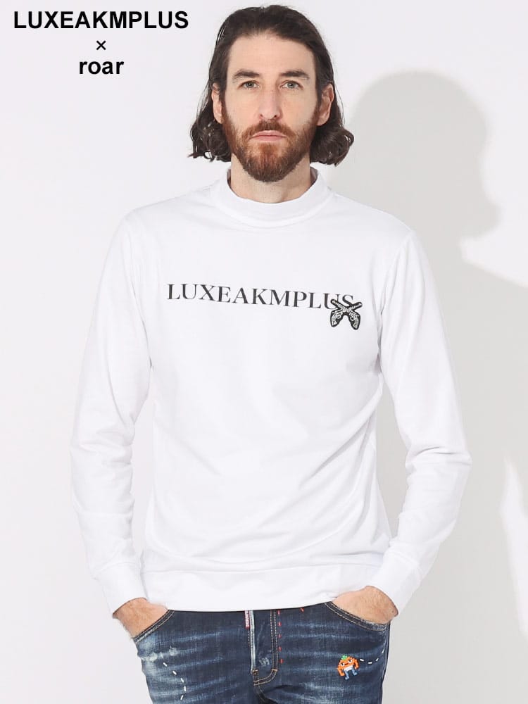 LUXEAKMPLUS (リュクスエイケイエムプラス) 裏フリース ハイネック 長袖 Tシャツ roarコラボ LALAT23027R ブランド メンズ 男性 トップス