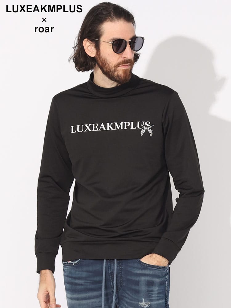 LUXEAKMPLUS (リュクスエイケイエムプラス) 裏フリース ハイネック 長袖 Tシャツ roarコラボ LALAT23027R ブランド メンズ 男性 トップス