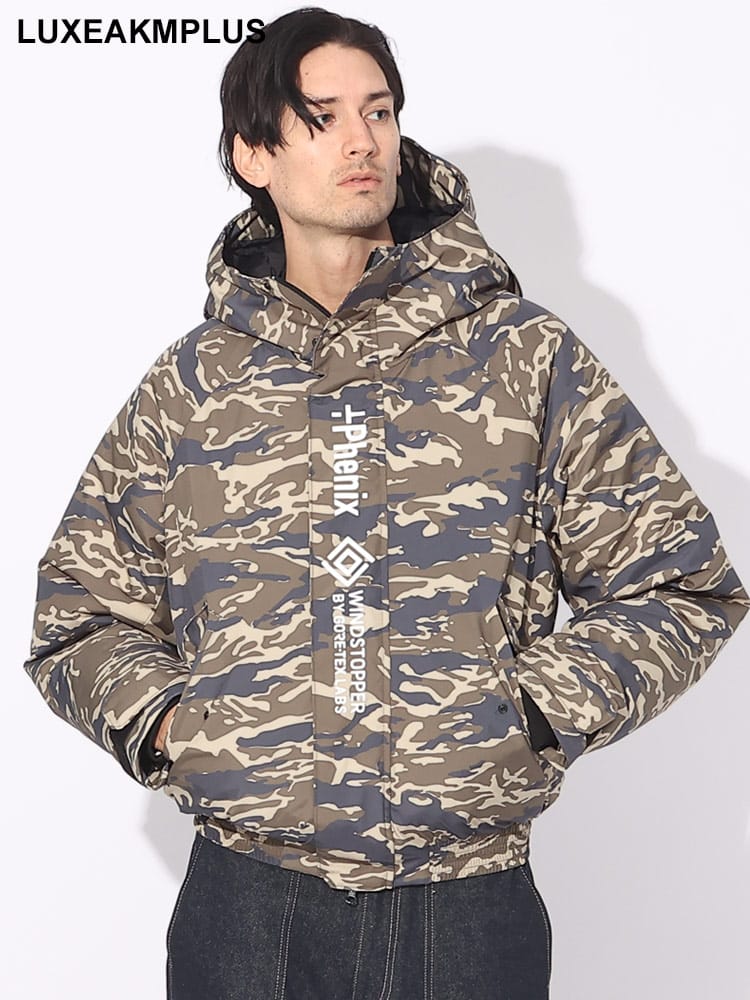 +phenix (プラスフェニックス) 迷彩柄 フルジップ ダウンジャケット GORE-TEX PXPOO23050 ブランド メンズ 男性 アウター