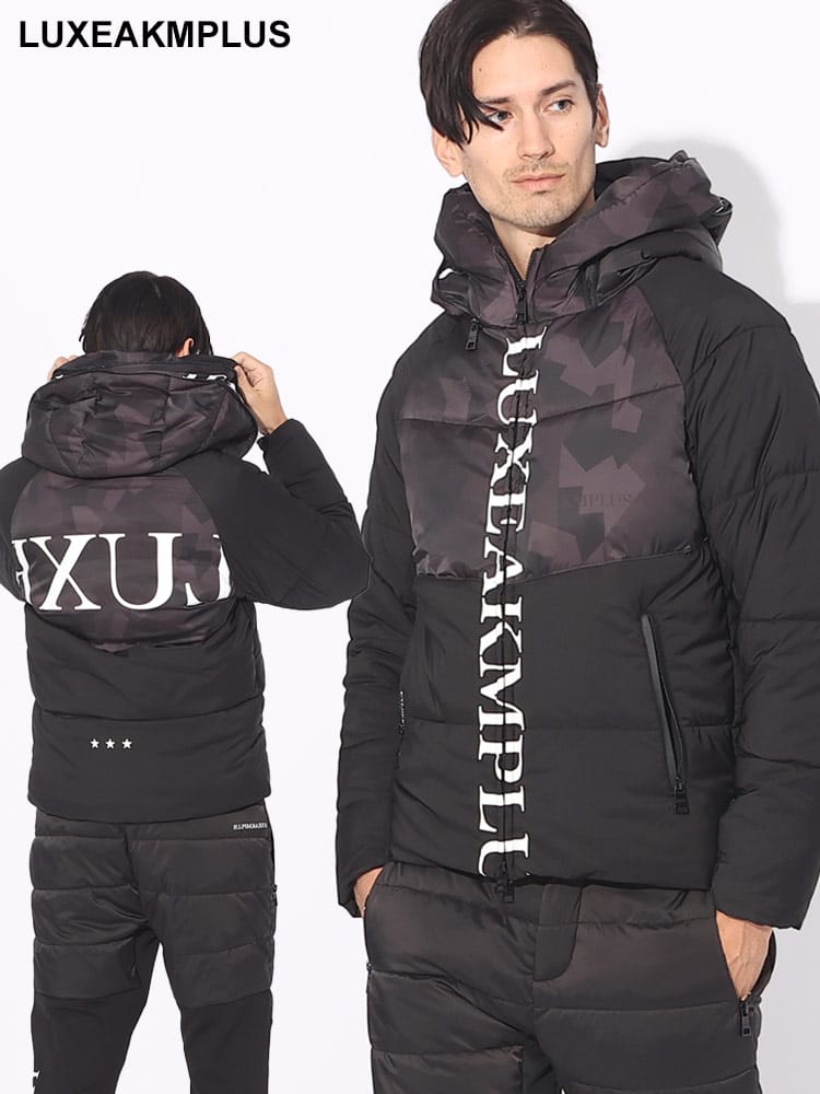 LUXEAKMPLUS (リュクスエイケイエムプラス) カモフラージュ フルジップ 中綿ジャケット LALAO23032 ブランド メンズ 男性 アウター