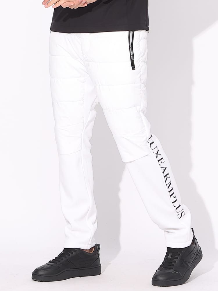 LUXEAKMPLUS (リュクスエイケイエムプラス) 裏起毛 中綿 切り替え パンツ LALAB23037 ブランド メンズ 男性 ボトムス