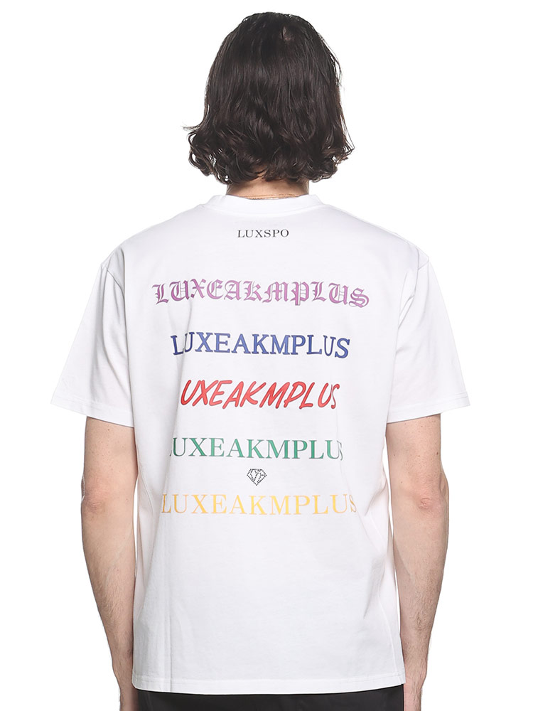 当店独占販売】 LUXEAKMPLUS (リュクスエイケイエムプラス) バリエーションロゴ クルーネック 半袖 Ｔシャ【サカゼン公式通販】