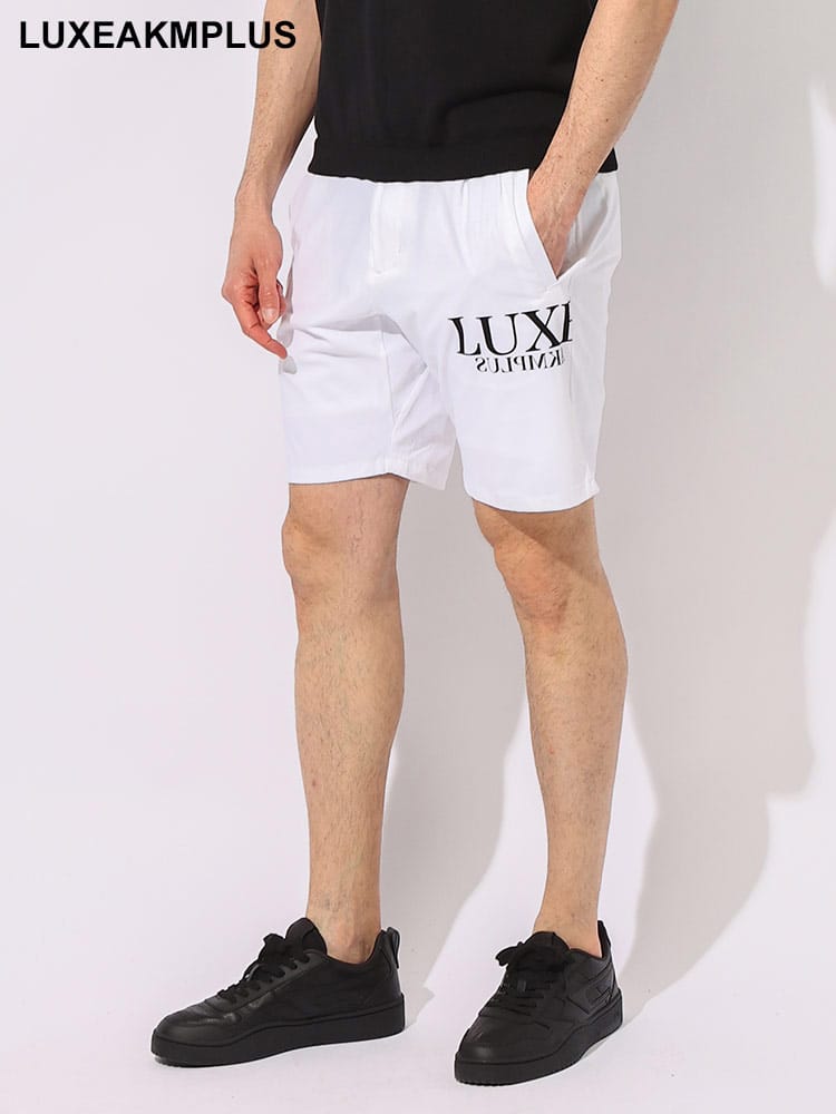 LUXEAKMPLUS  (リュクスエイケイエムプラス) 4WAY素材 花柄ベルトループ ジップフライ ナイロン ショートパンツ LALAB24019 ブランド メンズ 男性 ボトムス