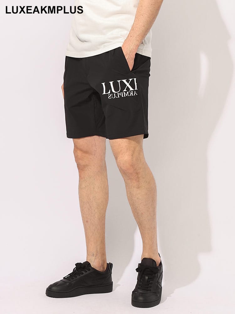 LUXEAKMPLUS  (リュクスエイケイエムプラス) 4WAY素材 花柄ベルトループ ジップフライ ナイロン ショートパンツ LALAB24019 ブランド メンズ 男性 ボトムス