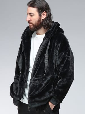 1PIU1UGUALE3 RELAX (ウノ ピュ ウノ ウグァーレ トレ リラックス) 裾ロゴ フルジップ ファージャケット 1PRUSO25160 メンズ