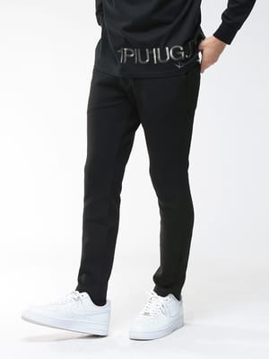 1PIU1UGUALE3 RELAX (ウノ ピュ ウノ ウグァーレ トレ リラックス) レザーコンビネーション ストレッチ スラックス 1PRUSB25096 メンズ