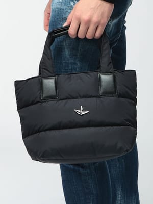 1PIU1UGUALE3 RELAX (ウノ ピュ ウノ ウグァーレ トレ リラックス) メンズ トートバッグ パフィーナイロン ロゴ ミニトートバッグ 1PRUSZ26038