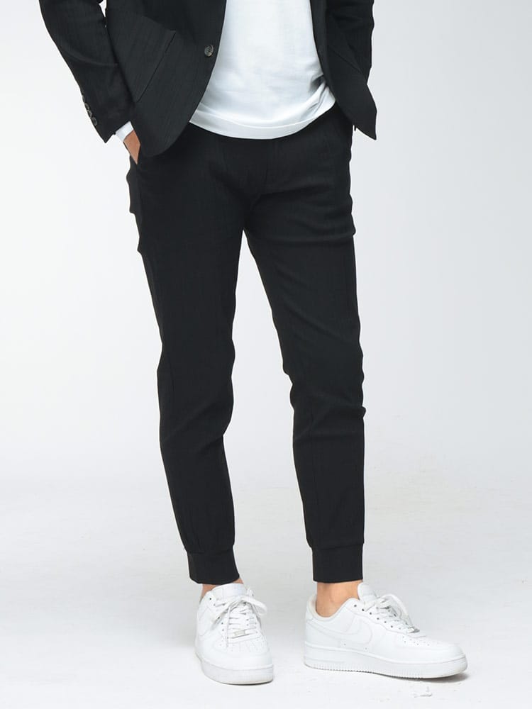 1PIU1UGUALE3 RELAX (ウノ ピュ ウノ ウグァーレ トレ リラックス) メンズ スラックス ストライプジャガードハイストレッチ ロングパンツ STRETCH STRIPE 1PRUSB26145