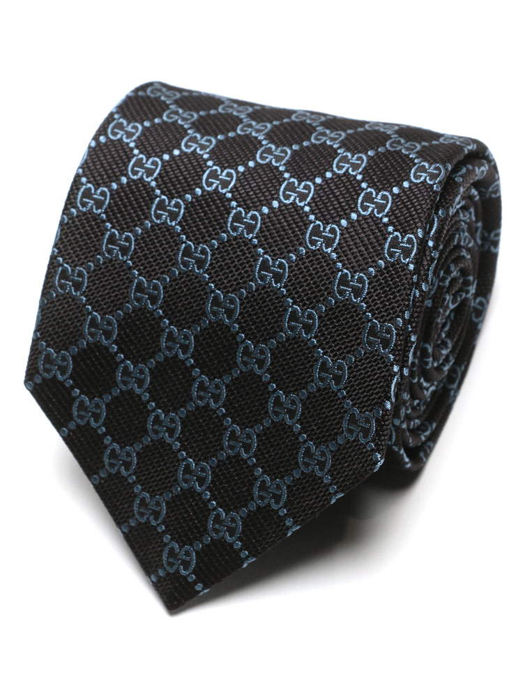 グッチ GUCCI ネクタイ シルク100％ GGパターン ロゴ BLUE ブランド タイ シルク GC4565221069 父の日 ギフト プレゼント