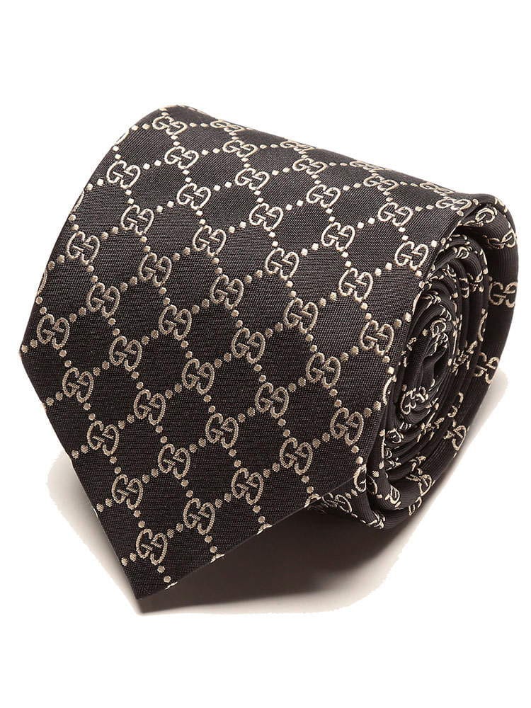 グッチ ネクタイ GUCCI シルク100％ GGロゴ BLACK ブランド メンズ 紳士 タイ シルク ビジネス ギフト GC4565241079