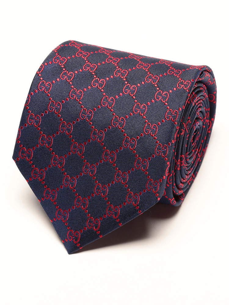 グッチ ネクタイ GUCCI シルク100％ GGロゴ NAVY ブランド メンズ 紳士 タイ シルク ビジネス ギフト GC4565244174