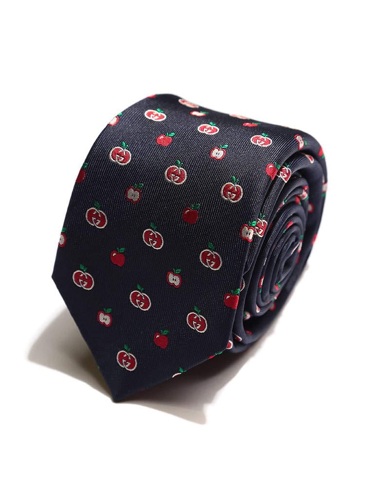 GUCCI (グッチ) シルク100％ GG アップル ネクタイ GC6240554074
