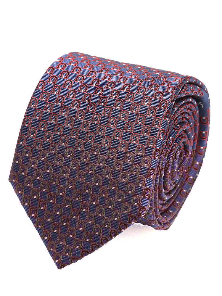 Salvatore Ferragamo (サルヴァトーレ・フェラガモ) シルク100％ ガンチーニ総柄 ネクタイ WINE FG350325002